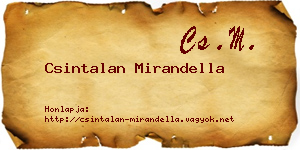 Csintalan Mirandella névjegykártya